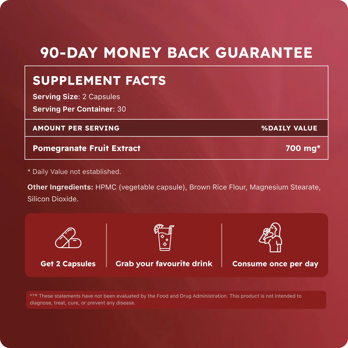 Organic Pomegranate Extract Capsules