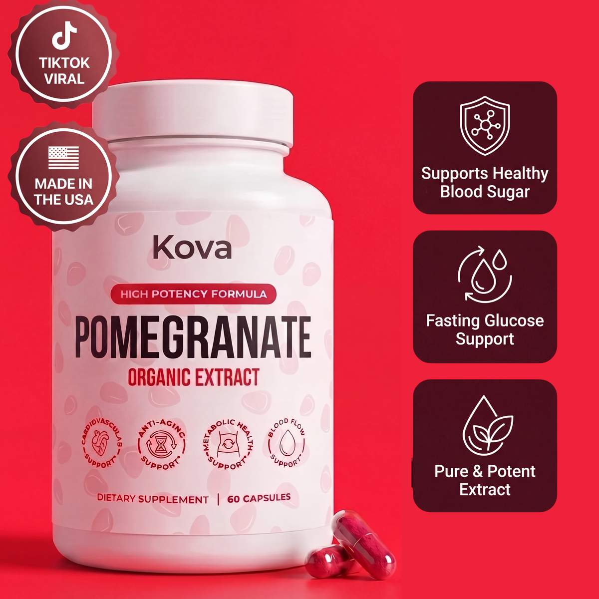 Organic Pomegranate Extract Capsules