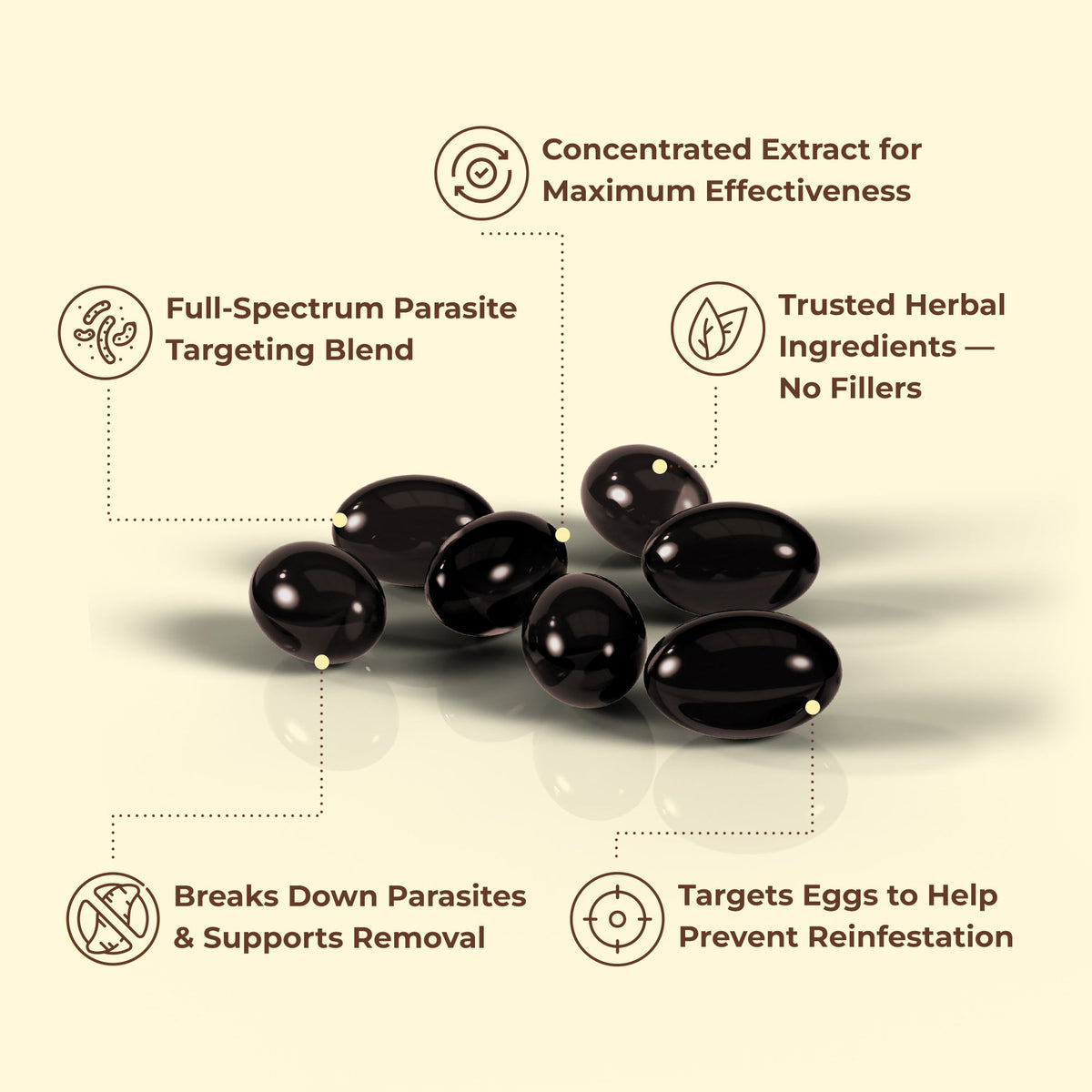 Wormwood Black Walnut Pumpkin Seed & Clove Softgels*